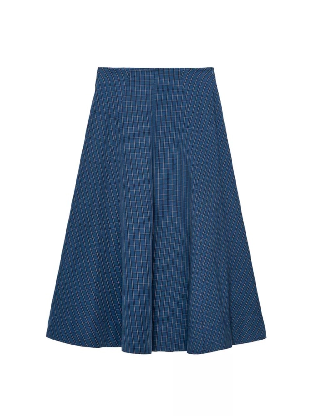 ZARA Blue Plaid A-Line Midi Skirt (tags on)